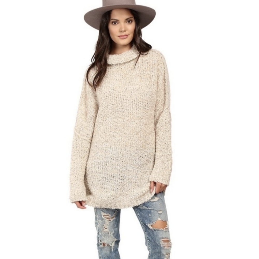 Free People she’s all that Alpaca blue gray Sweater - Picture 8 of 10